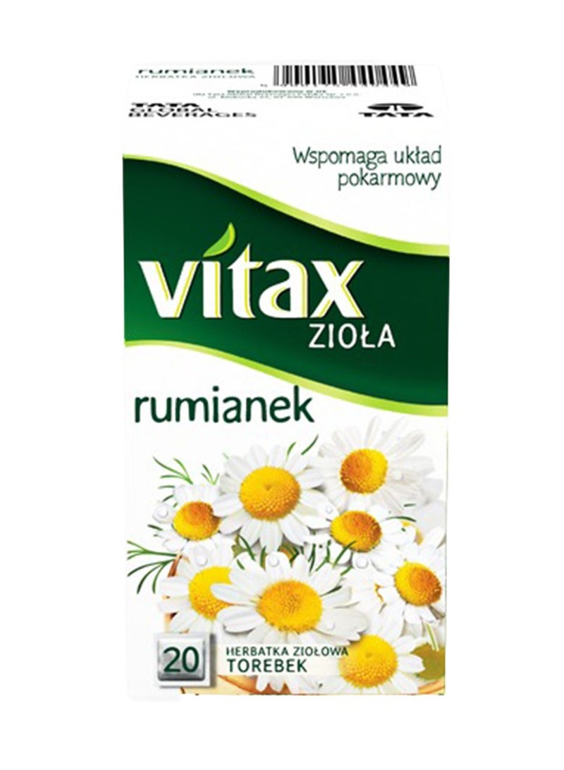 Zioła Rumianek Chamomile Tea, 20 Sachets, Natural Herbal Infusion for Wellness & Relaxation