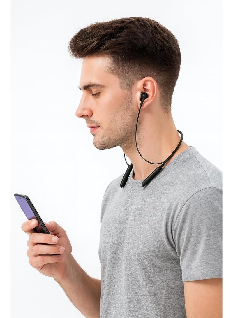 برودا سماعات رأس لاسلكية PD-BN700 حول الرقبة - بلوتوث 5.0، صوت عالي الدقة، مقاومة للماء والعرق، إلغاء الضوضاء، بطارية 135 مللي أمبير/ساعة، وقت تشغيل يصل إلى 9 ساعات - أسود - Image 3