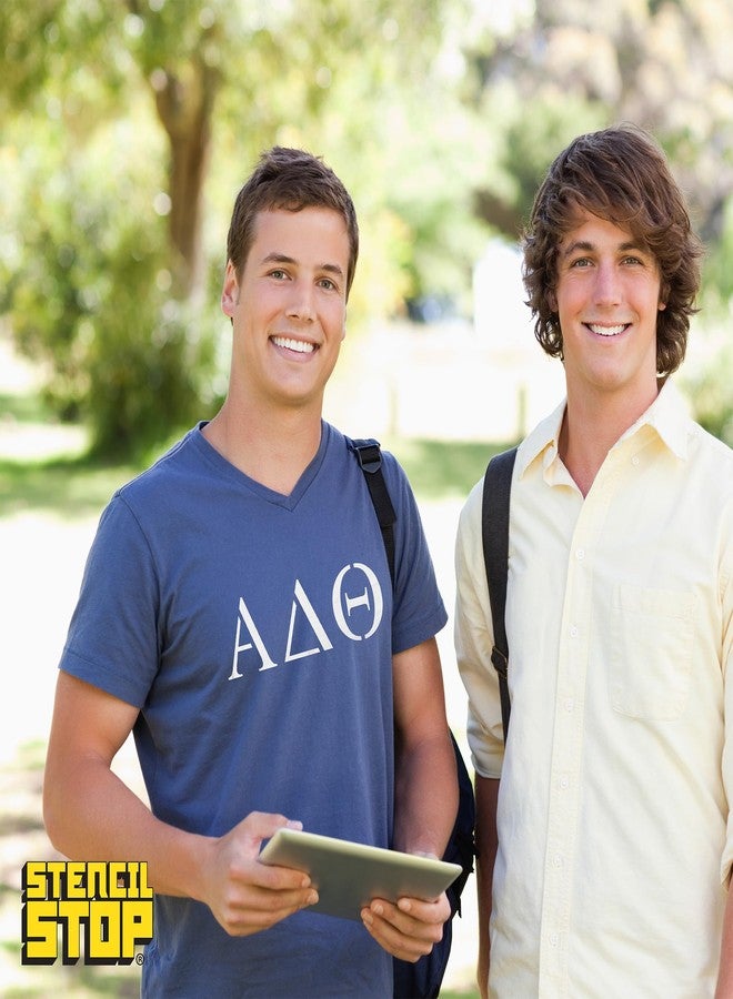 Stencil Stop Greek Letter Stencil Kit for Painting & Tracing, 14 Mil Mylar Plastic, 4 Inch Tall Letters - Image 5