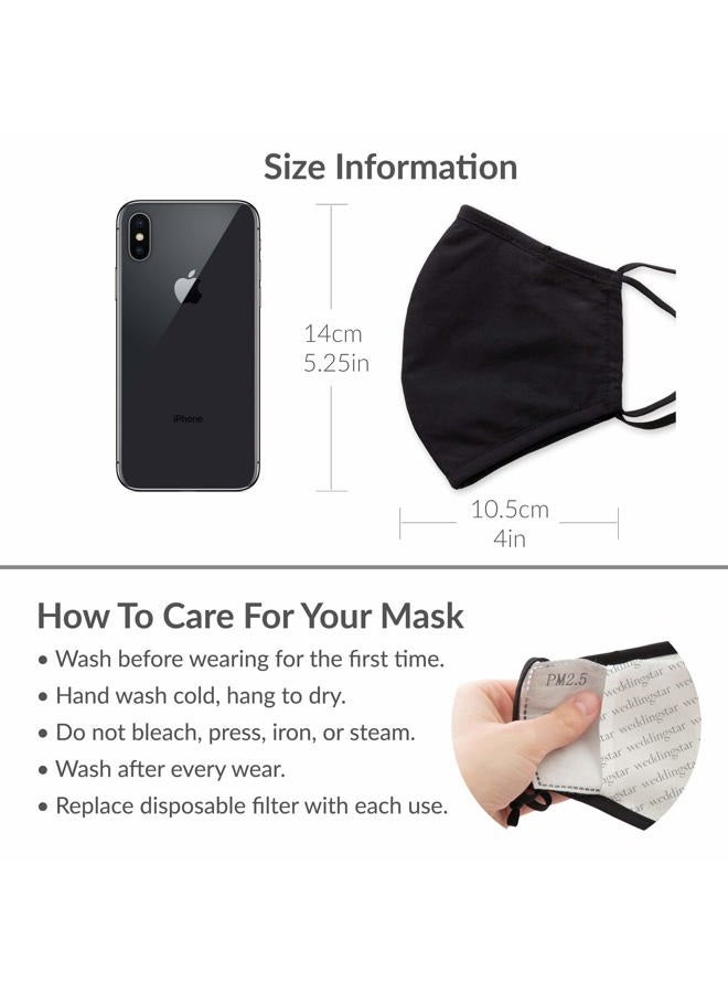 Weddingstar 3-Ply Adult Washable Cloth Face Mask Reusable and Adjustable with Filter Pocket - Leopard Print - Image 5