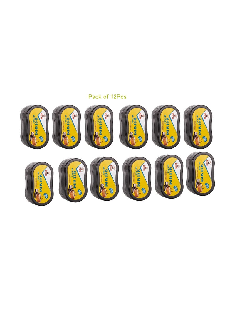 Biki - Double Side High Quality Shoe Instant Shine Sponge - Pack of 12 - Image 1