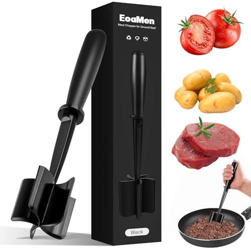 EoaMen Meat Chopper, Heat-Resistant Ground Beef Chopper Tool, 5 Curved Blades Meat Choppers for Ground Beef Hamburger Turkey, Mix and Chop Kitchen Tool - Image 1