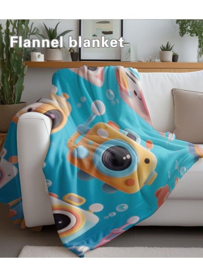 عام بطانية رقيقة من الفانيلا الكرتونية للأطفال والرضع (دافئة ومريحة، ومناسبة للنوم والألعاب) 70 سم * 100 سم - Image 3