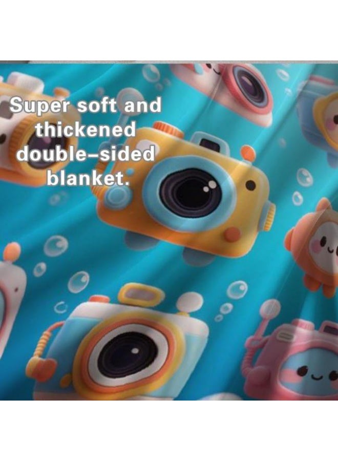 عام بطانية رقيقة من الفانيلا الكرتونية للأطفال والرضع (دافئة ومريحة، ومناسبة للنوم والألعاب) 70 سم * 100 سم - Image 4