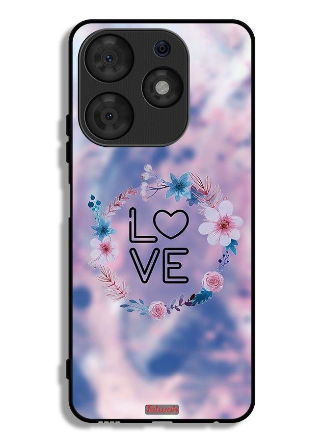 Tolwak Tecno Spark 10 Pro Protective Case Cover Love In Flowers Ring Art - Image 1