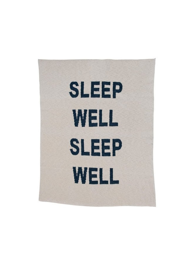 Creative Co-Op Cotton Knit Baby Sleep Well Blanket, Multicolor - Image 1