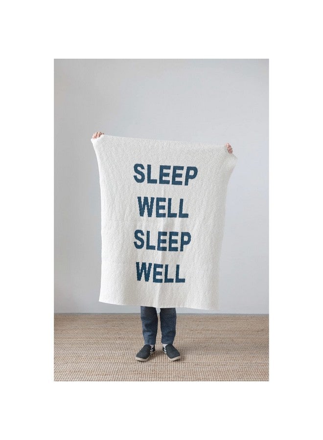 Creative Co-Op Cotton Knit Baby Sleep Well Blanket, Multicolor - Image 2