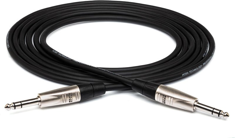 Hosa كابل توصيل متوازن HOSA HSS-005 REAN 1/4" TRS إلى REAN 1/4" TRS - 5 أقدام - Image 1