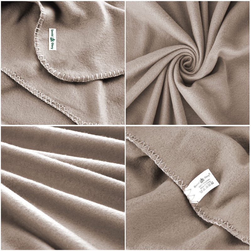 Special SG Glory Fleece Throw Blanket Set Bulk for Travel Kids Outdoor Wedding Pet (Camel, Pack of 6 50x60 Inches) - Image 3