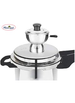 Missippi Missippi Chiratta Puttu Maker with Handle Use with Pressure Cooker Puttu Kutti Puttu Steamer Puttu Cooker Silver Make in India  - Image 4