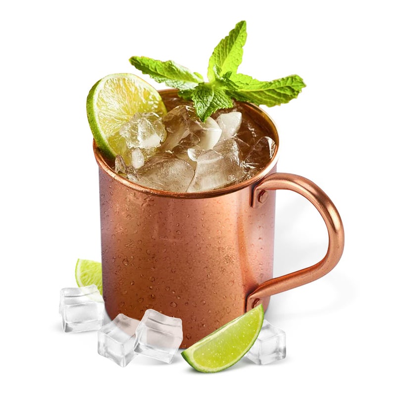 Moscow Mule Mugs Pure Copper Mugs with Riveted Handles Unlined Authentic Moscow Mule Mugs Includes 15 Moscow Mule Recipes and 100 Variations 22oz Capacity  Solid Copper