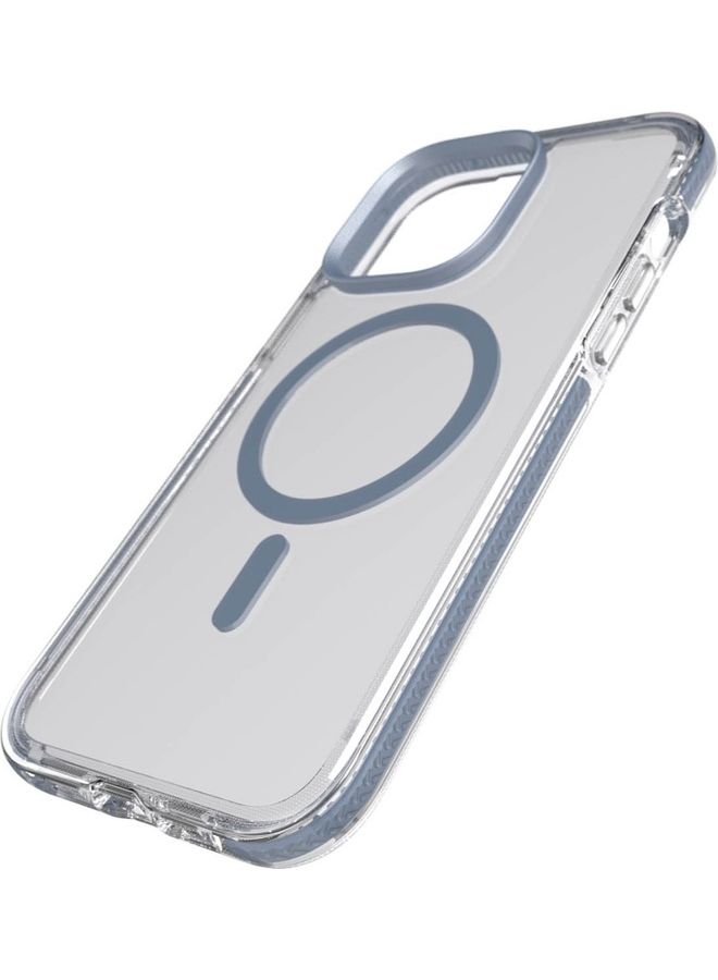 tech21 Evo  iPhone 14 Pro Max Case Cover with MagSafe and 16 Feet Drop Protection - Steel Blue - Image 3