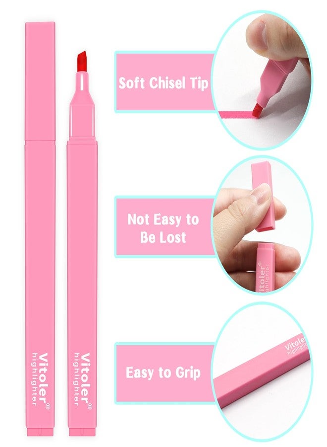 Vitoler 10 Pack Aesthetic Highlighters Soft Chisel Tip Bible Pastel Highlighters Cute Rainbow Color No Bleed Bible Highlighter,Great for Painting,Noting,Marking - Image 3