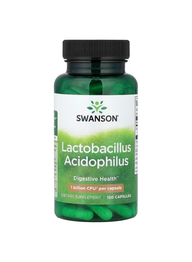 Swanson, Lactobacillus Acidophilus, 1 Billion CFU, 100 Capsules
