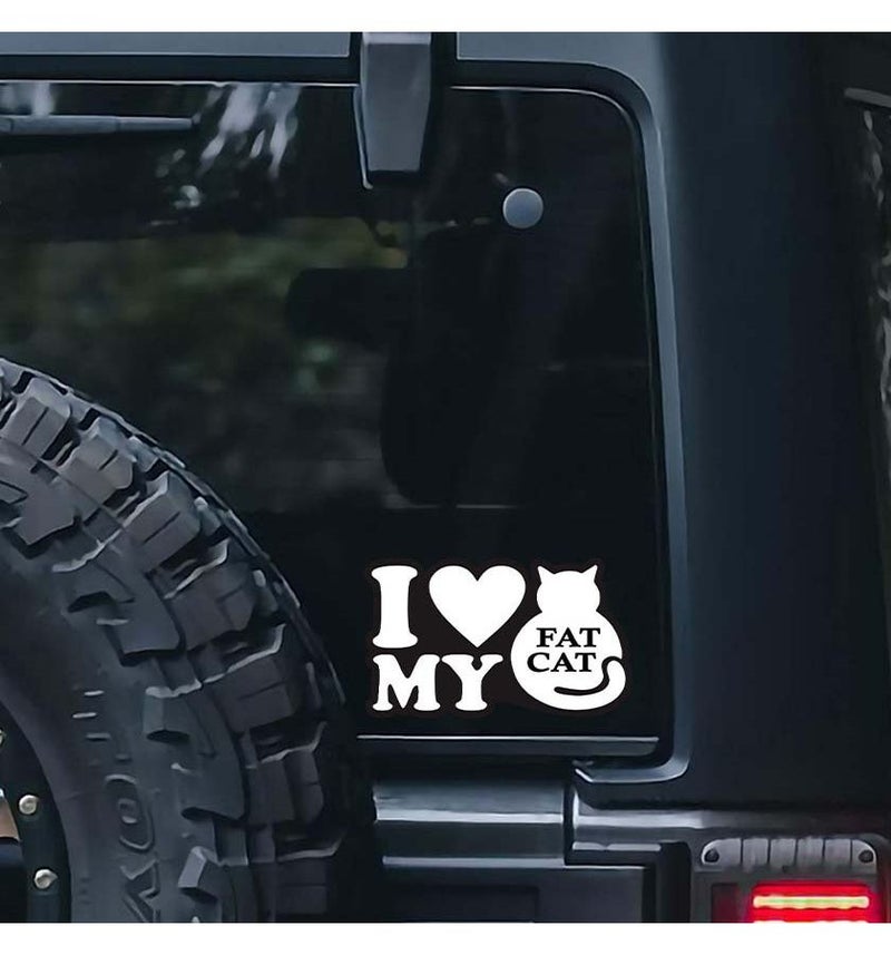 Funny Fat Cat Decal 1pc For Cars Trucks Walls Laptop - Image 4