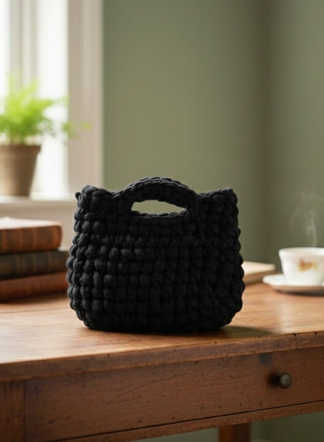 CROCHKA Handmade Thick-Yarn Crochet Handbag – Stylish & Modern Design - Image 2