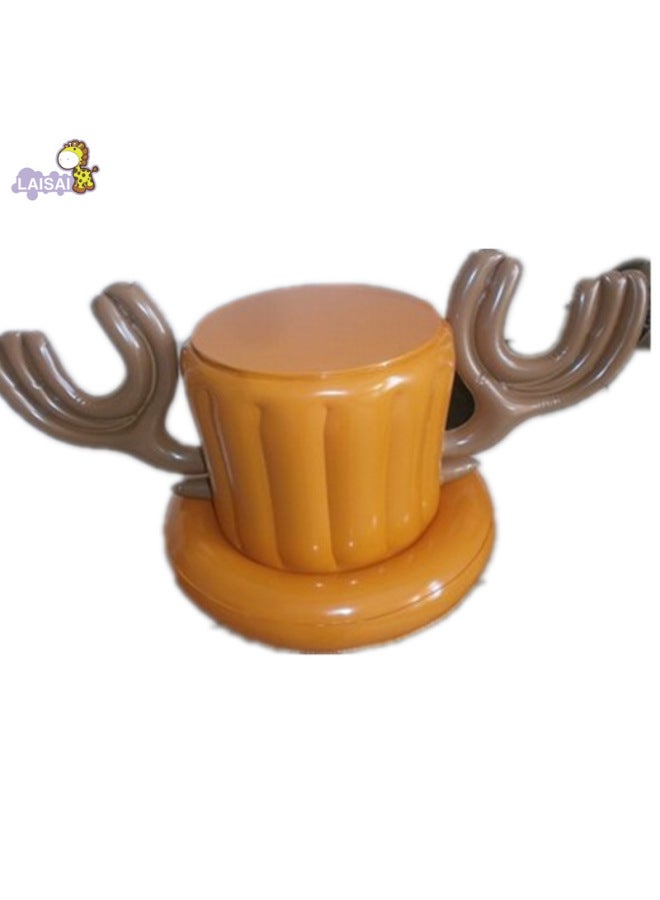 Children's Interactive Inflatable Toy Stage Simulation Inflatable Props Cap Pvc Inflatable Sign Ring-Color:Color Mixing - Image 5