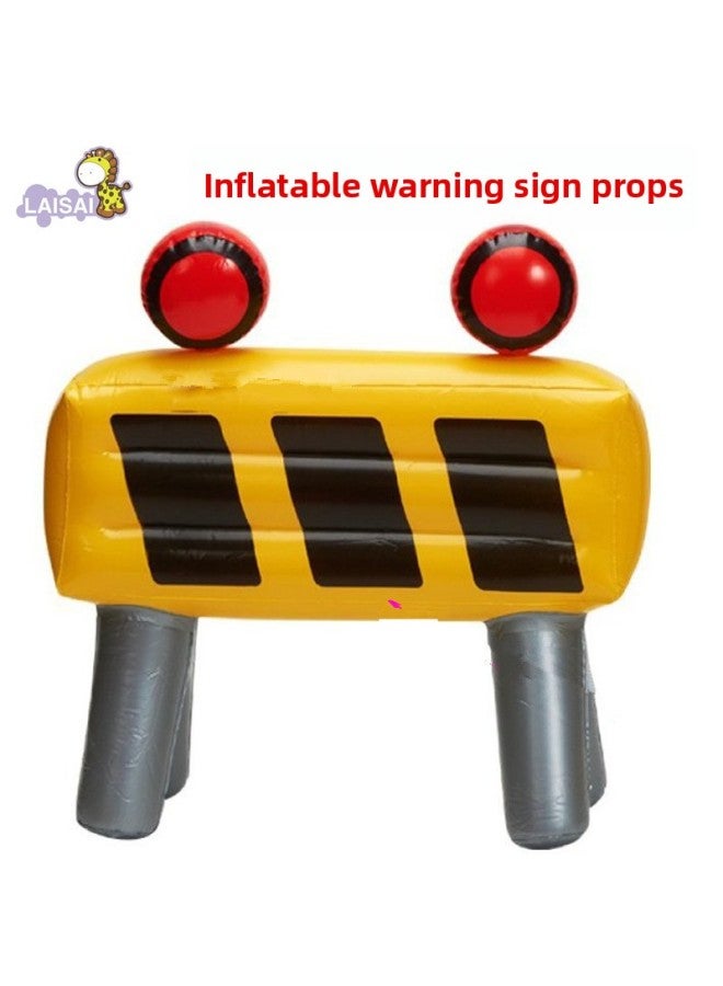 Children's Interactive Inflatable Toy Stage Simulation Inflatable Props Cap Pvc Inflatable Sign Ring-Color:Color Mixing - Image 2