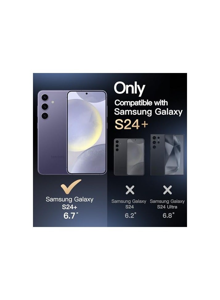 جي تيك حافظة JETech Grip لهاتف Samsung Galaxy S24 Plus / S24+، غطاء هاتف واقٍ ناعم من مادة TPU مع عدسة كاميرا حماية كاملة، مقاوم للصدمات (بنفسجي كوبالت) - Image 2