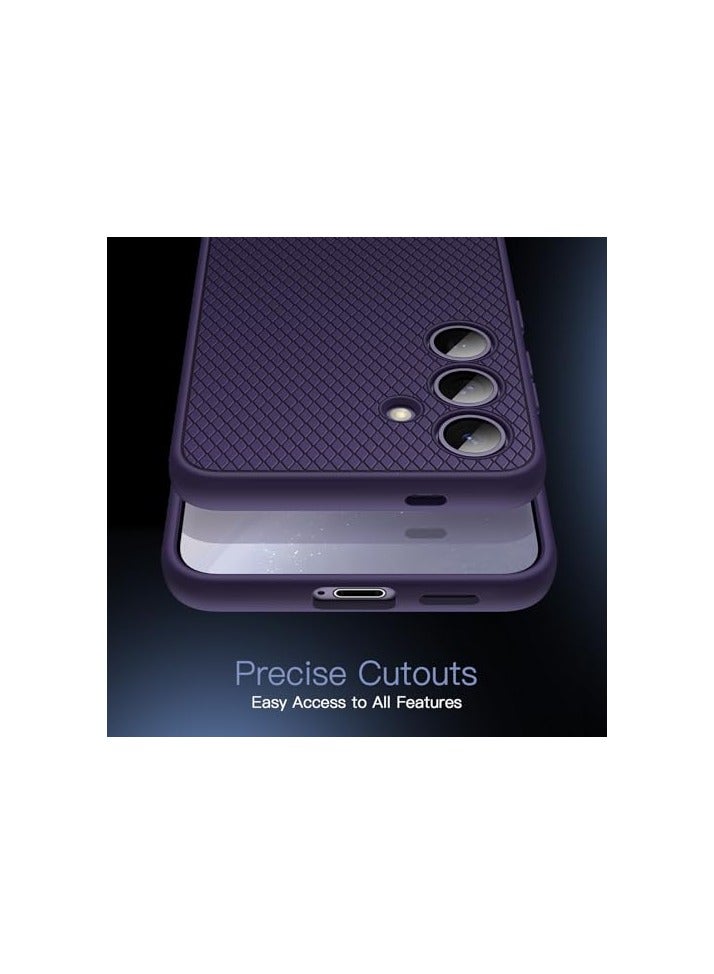 جي تيك حافظة JETech Grip لهاتف Samsung Galaxy S24 Plus / S24+، غطاء هاتف واقٍ ناعم من مادة TPU مع عدسة كاميرا حماية كاملة، مقاوم للصدمات (بنفسجي كوبالت) - Image 4