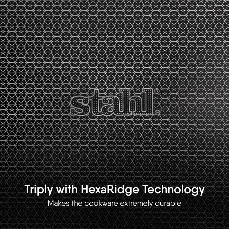 Stahl Artisan Hybrid 30 cm Flat Tawa | Triply Stainless Steel Tawa with Honeycomb Structured Stick Resistant Layer | Scratch Resistant and Compatible with Induction & Gas Stove - Image 2