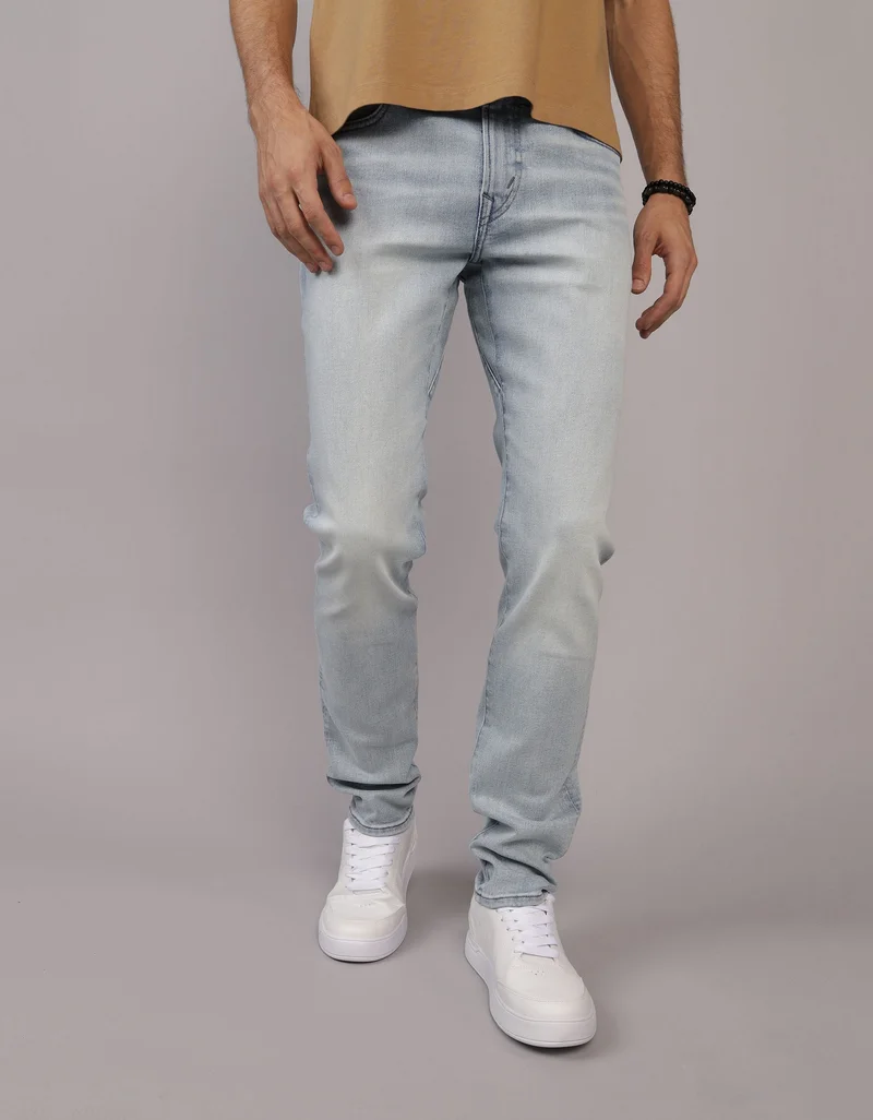 American Eagle Airflex+ Mid Wash Skinny Fit Jeans