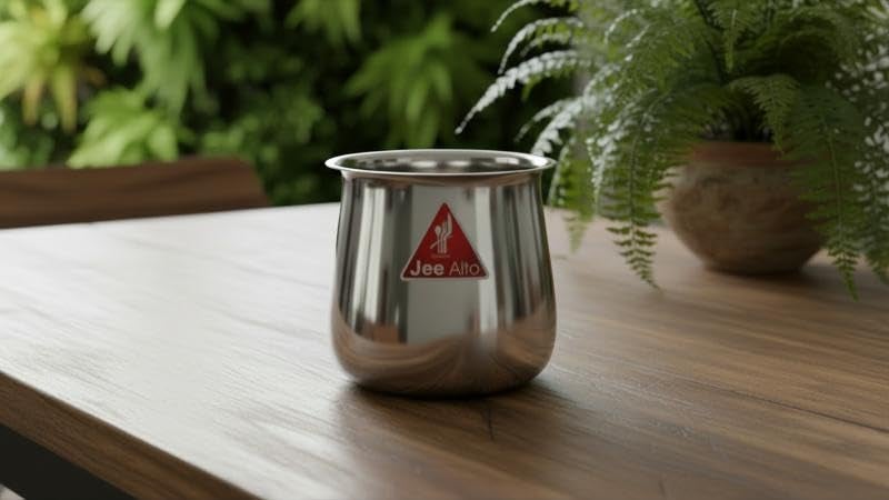 JEE ALTO Stainless Steel Multipurpose Lota/Gunj/Kalash/Tumbler 900 ml Capacity for Puja/Water Storage - Image 3