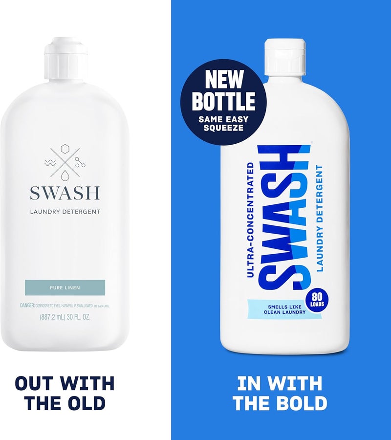 SWASH SWHLDLFF2 Liquid Laundry Detergent, Free & Clear, 83 Loads, 30 fl. Oz - Image 1