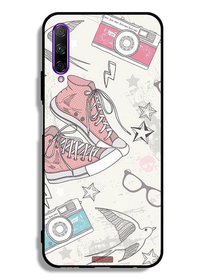 Tolwak Honor 9X Pro Protective Case Cover Canva Shoes And Camera Art - Image 2