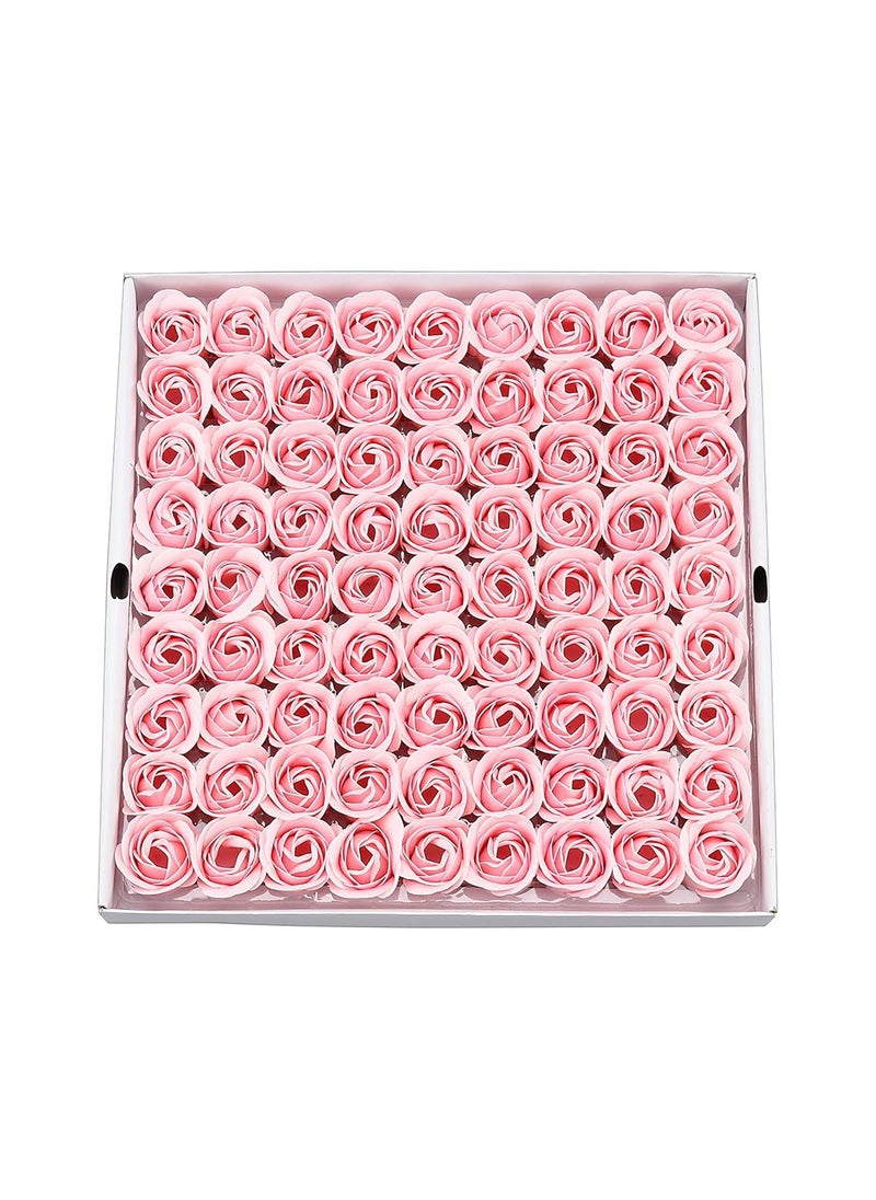 Housweety HOUSWEETY 81Pcs Bath Soap Rose Flower, Floral Scented Rose Petal Bouquet 