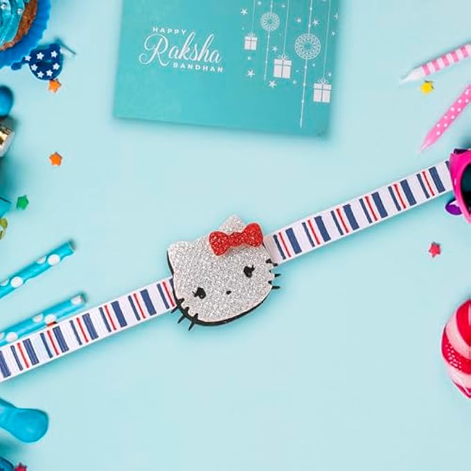 rayihni Adorable Kitty Kids Rakhi With Roli Chaawal Pack - Image 5