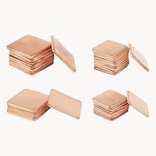 NewZoll Newzoll Copper Heatsinks Shim 4 Sizes 15 x 15mm 20 x 20mm Copper Pad Thermal Heat Sinks Cooler Kit for Cooling Laptop  - Image 1