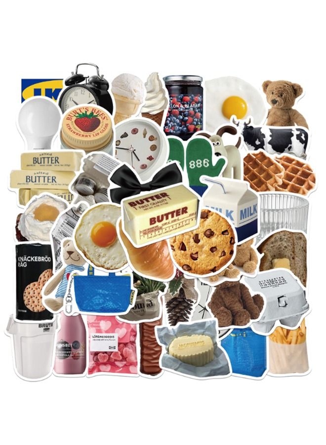 50-Piece Ins Fashion Style Waterproof Doodles Sticker Set - Image 1