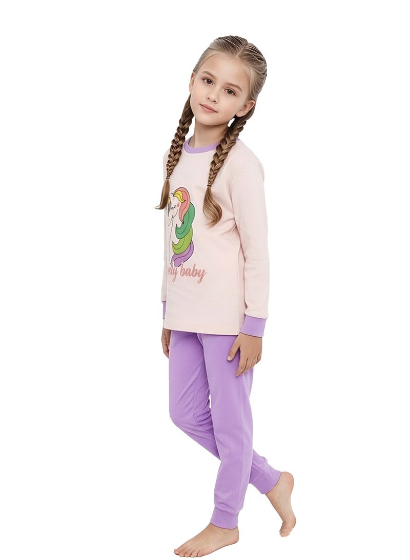 WiNi BEE Girls' 2-Piece Pajama Set, Long Sleeve Sleepwear - Pure Cotton & Breathable Nightwear - Image 3