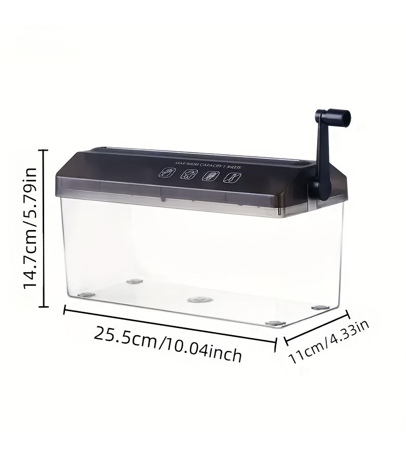 A4 Large Desktop Paper Cutter Non Electric Shredder Blue For Home Office Documents Notes Bills Photos - Image 4
