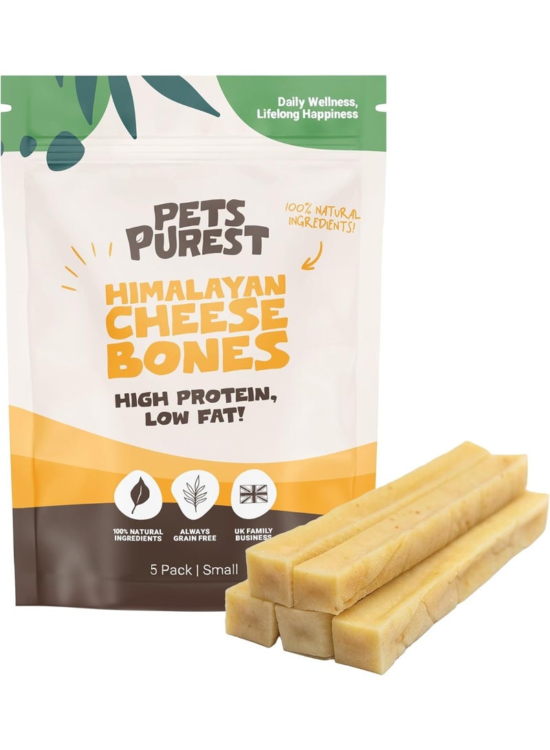 Pets Purest Himalayan Yak Chews with Milk for Dog, Puppy & Senior - 100% Natural Cheese Bone Food Treats - Long Lasting Protein & Calcium Dogs Dental Stick Snack for Plaque Off, Tartar & Teeth (5 Pcs) - Image 1