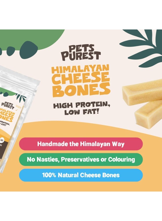 Pets Purest Himalayan Yak Chews with Milk for Dog, Puppy & Senior - 100% Natural Cheese Bone Food Treats - Long Lasting Protein & Calcium Dogs Dental Stick Snack for Plaque Off, Tartar & Teeth (5 Pcs) - Image 3