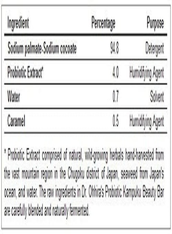 essential formulas Dr. Ohhira's Probiotic Kampuku Beauty Bar - 2.82 oz bar - 3 Pack - Image 2