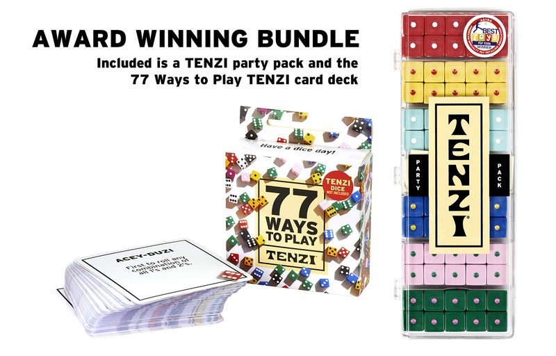 TENZI Party Pack Dice Game Bundle with 77 Ways to Play A Fun, Fast Frenzy for The Whole Family - 6 Sets of 10 Colored Dice - Colors May Vary - Image 2
