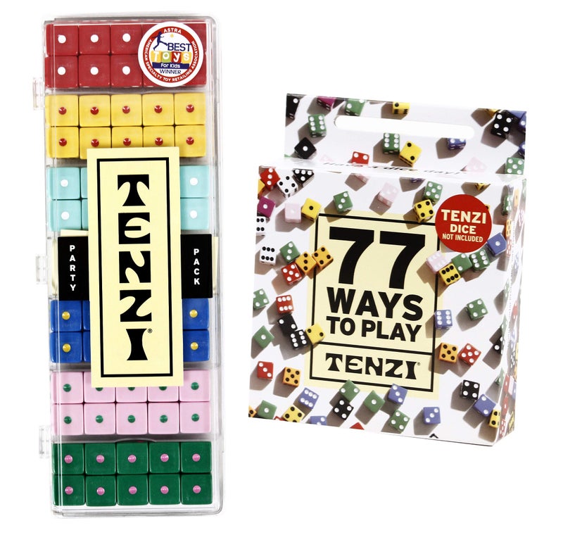 TENZI Party Pack Dice Game Bundle with 77 Ways to Play A Fun, Fast Frenzy for The Whole Family - 6 Sets of 10 Colored Dice - Colors May Vary - Image 1