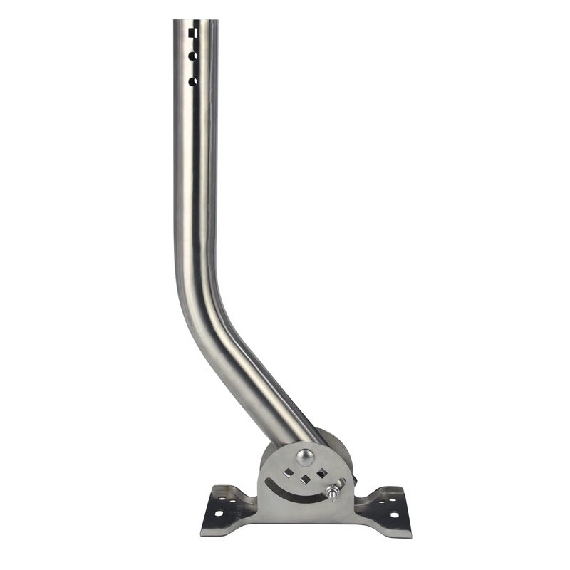 Proxicast Pro-Grade J-Max 100% Solid Stainless Steel Antenna Mount - Universal Outdoor Adjustable Pivot/Lock Bracket & J-Pipe Mast (1.5" x 18" Pole) for Wall, Eave or Roof Mounting (ANT-800-JP3) - Image 1