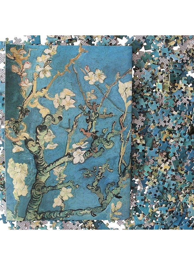 لعبة بازل زهرة اللوز بواسطة فنسنت فان جوخ 1000 قطعة للأعمال الفنية للبالغين - Image 4