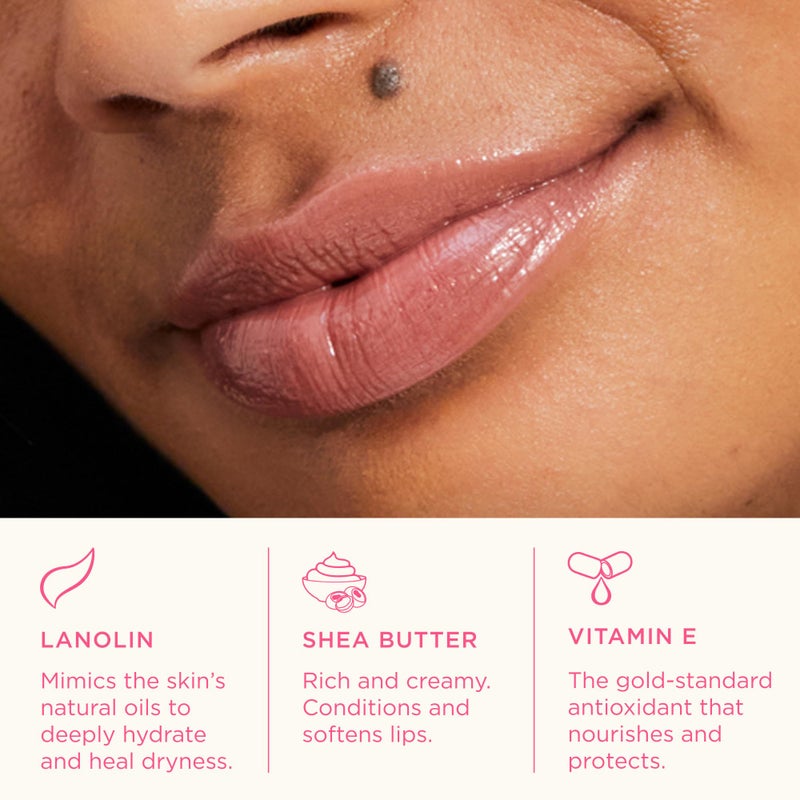 Lanolips Tinted Lip Balm - Moisturizing, Color-Tinted Balm with Lanolin & Vitamin E for Dull, Dry, Cracked Lips, Perfect Nude (12.5g / 0.44oz) - Image 3