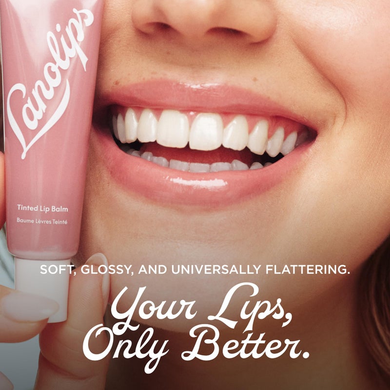 Lanolips Tinted Lip Balm - Moisturizing, Color-Tinted Balm with Lanolin & Vitamin E for Dull, Dry, Cracked Lips, Perfect Nude (12.5g / 0.44oz) - Image 5