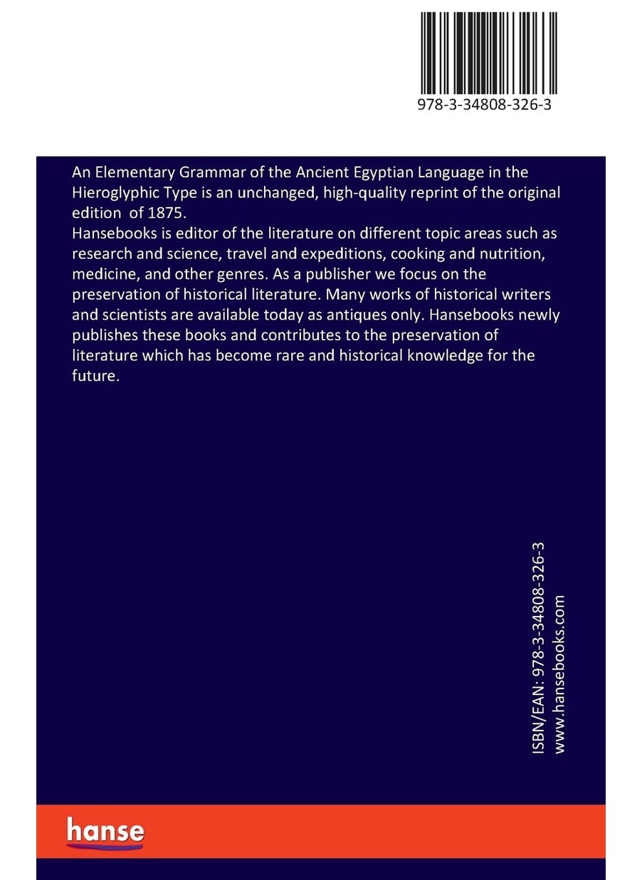 null - An Elementary Grammar of the Ancient Egyptian Language in the Hieroglyphic Type - Image 1