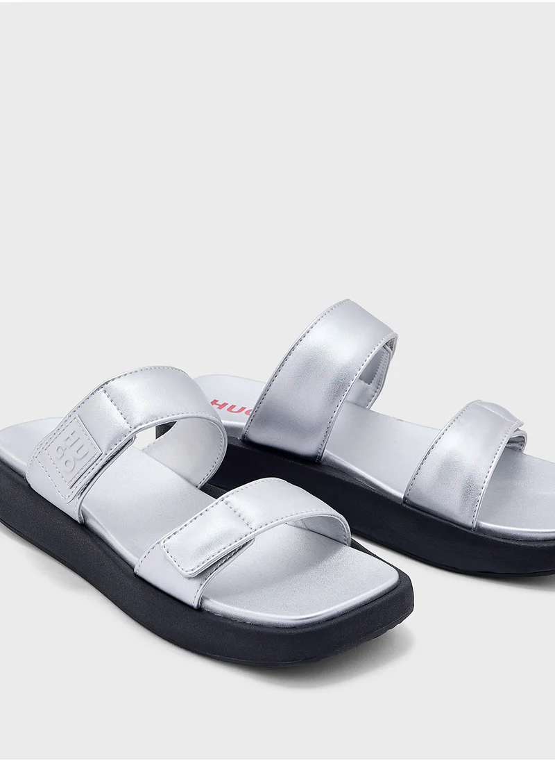 HUGO Emma Single Strap Wedge Sandals