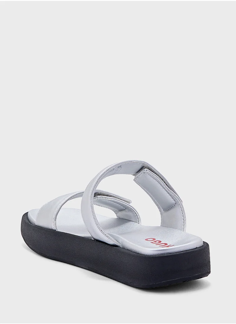 HUGO Emma Single Strap Wedge Sandals