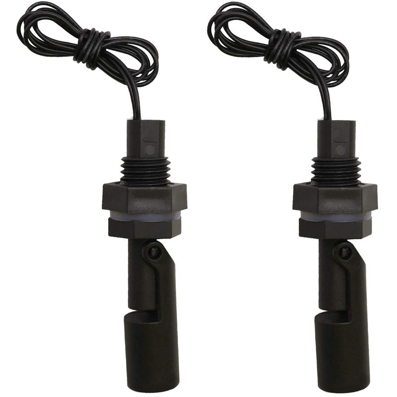 mxuteuk 2 Pcs Side Mounted Horizontal Liquid Float Switch Water Level Sensor Black for Aquariums Tank DPL-1-BK - Image 1
