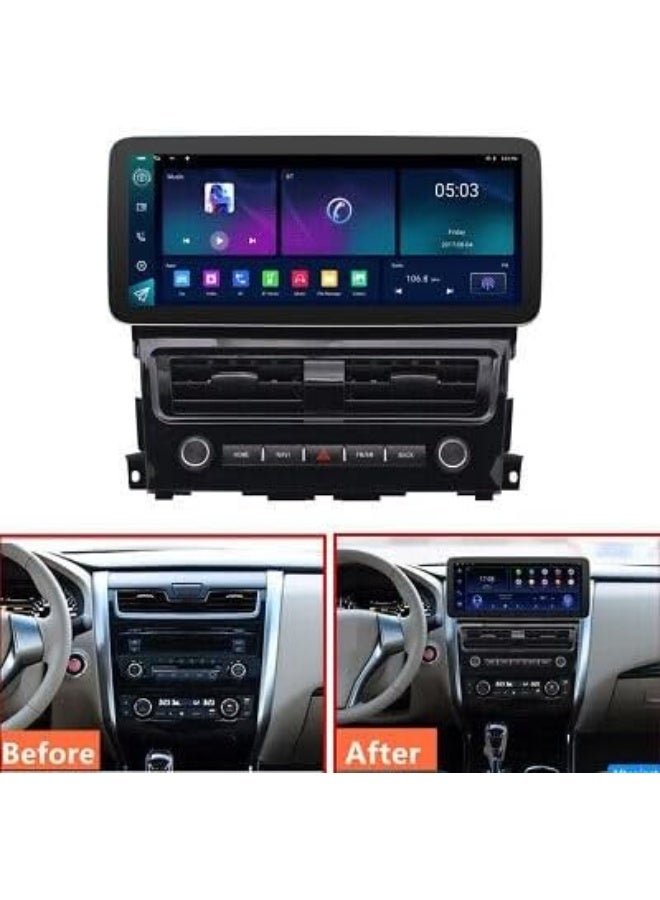 شاشة ستيريو للسيارة نيسان ألتيما 12.3 بوصة بنظام أندرويد، موديلات 2013-2018، تدعم نظامي كاربلاي وأندرويد أوتو اللاسلكيين (4 جيجابايت + 32 جيجابايت) - Image 3