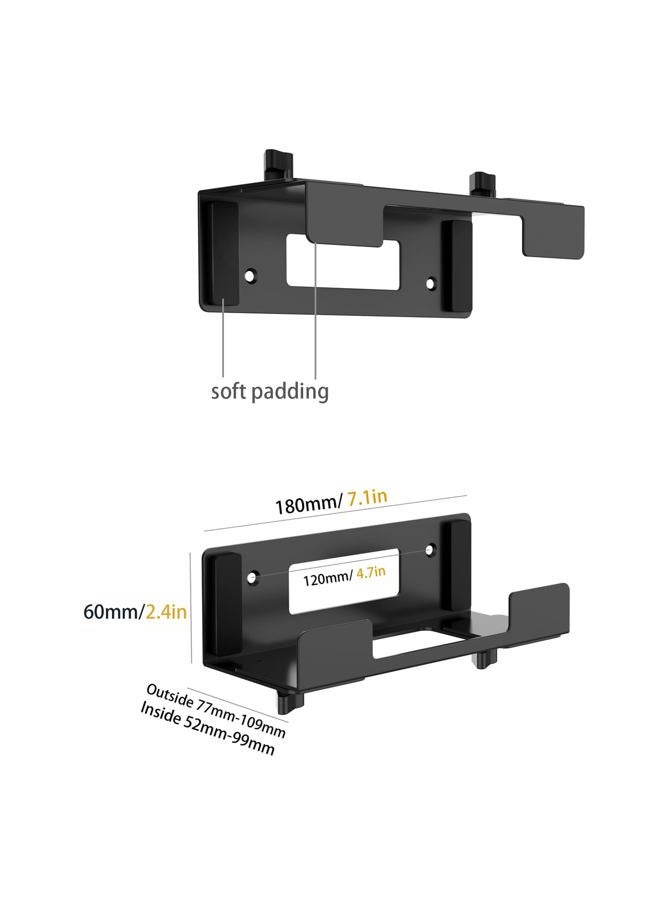 Monzlteck Adjustable Wall and Under Desk Mount Bracket for Gaming Consoles（Xbox 360,ONE,PS5,PS4,PS3), DVD Players,Cable Box, PC and More, Mounting Template Include - Image 2